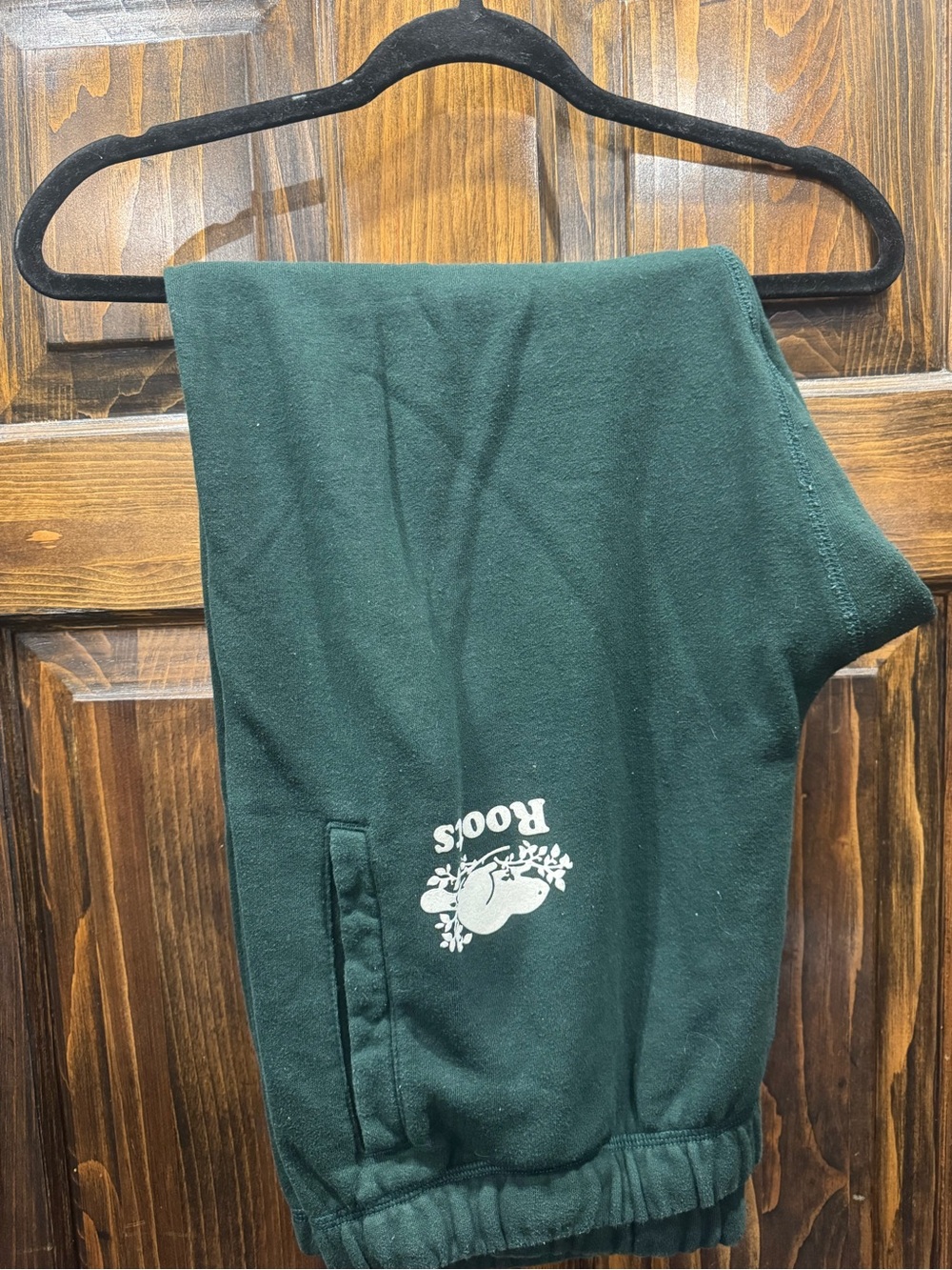 Roots Forest Green Sweatpants with White Logo